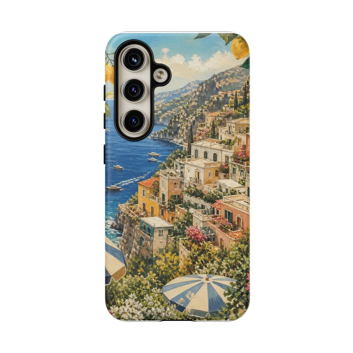 Amalfi Coast Phone Case, Coastal Travel Art, Tough Protective Case, Matte or Glossy