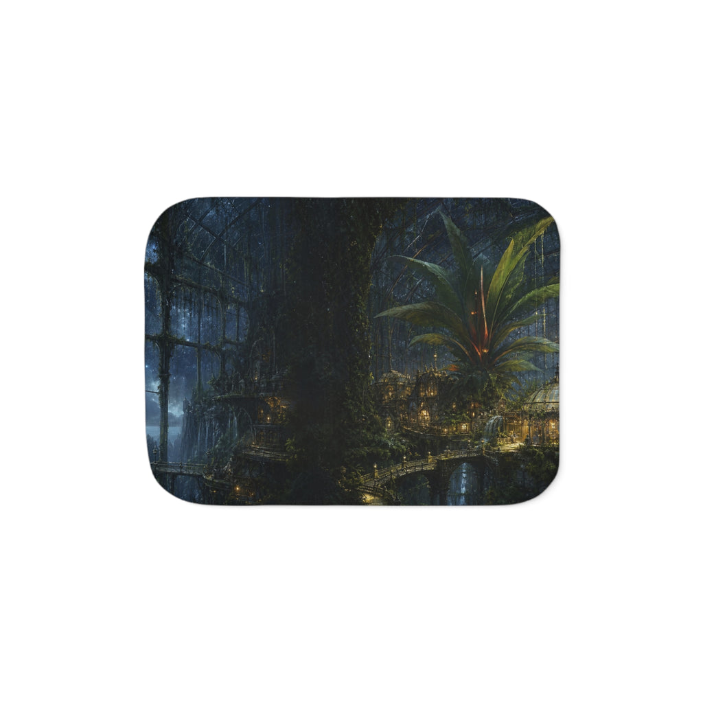 The Greenhouse at World's End Fantasy Sherpa Blanket