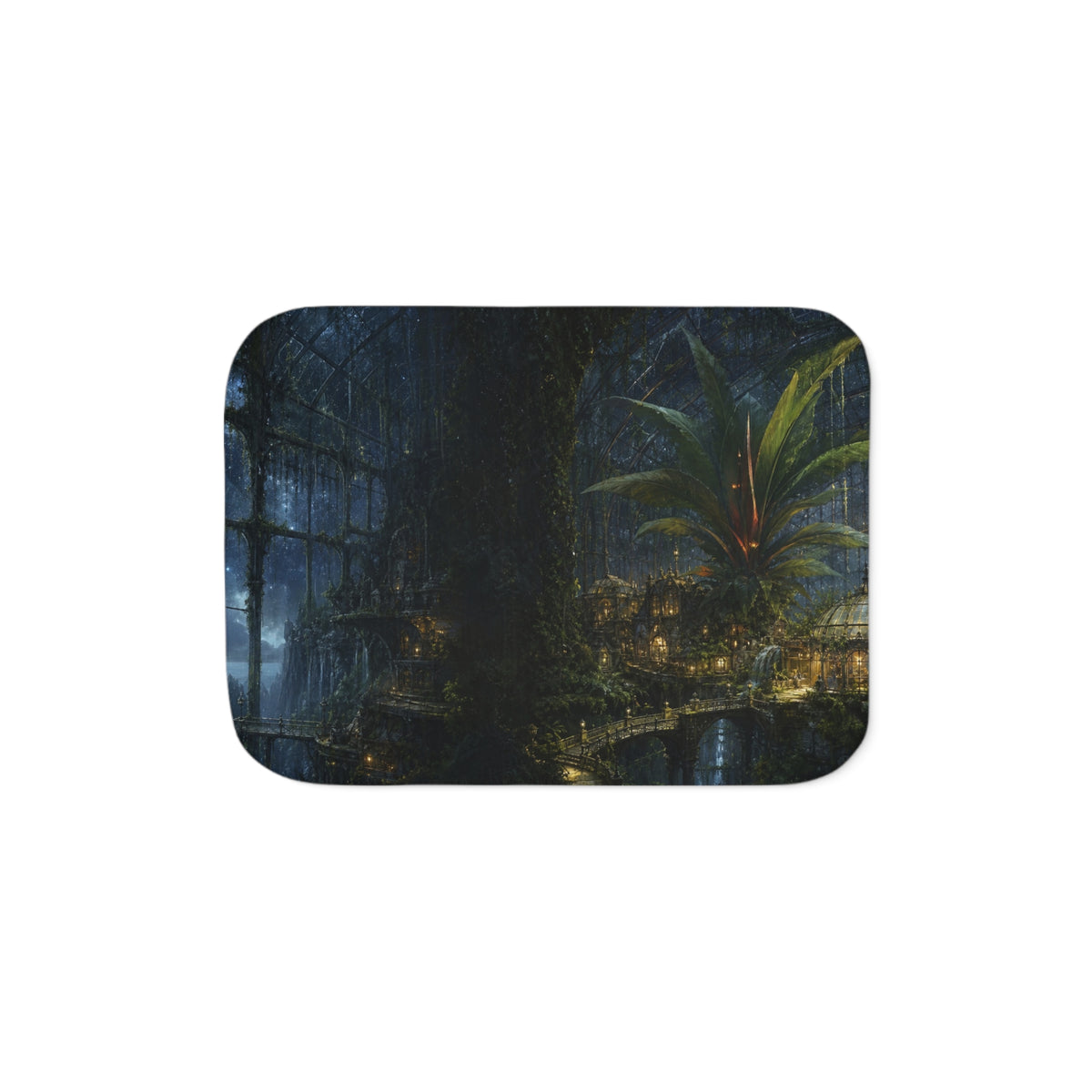 The Greenhouse at World's End Fantasy Sherpa Blanket