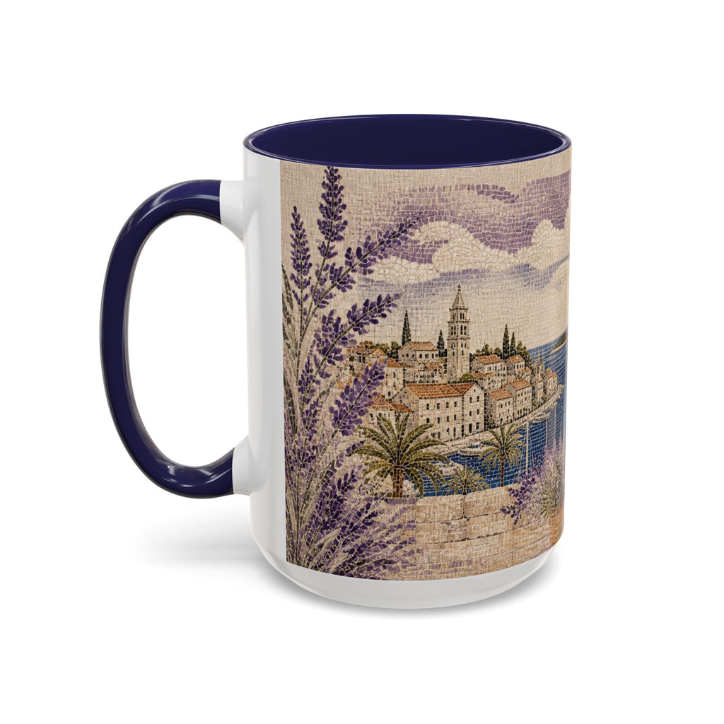 Hvar & Split Accent Coffee Mug, Material-Look Travel Art, 11oz 15oz