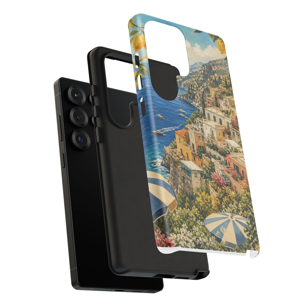 Amalfi Coast Phone Case, Coastal Travel Art, Tough Protective Case, Matte or Glossy