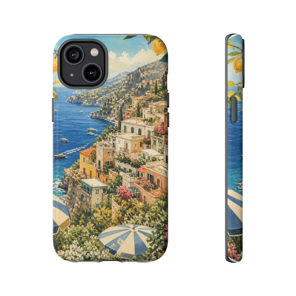 Amalfi Coast Phone Case, Coastal Travel Art, Tough Protective Case, Matte or Glossy