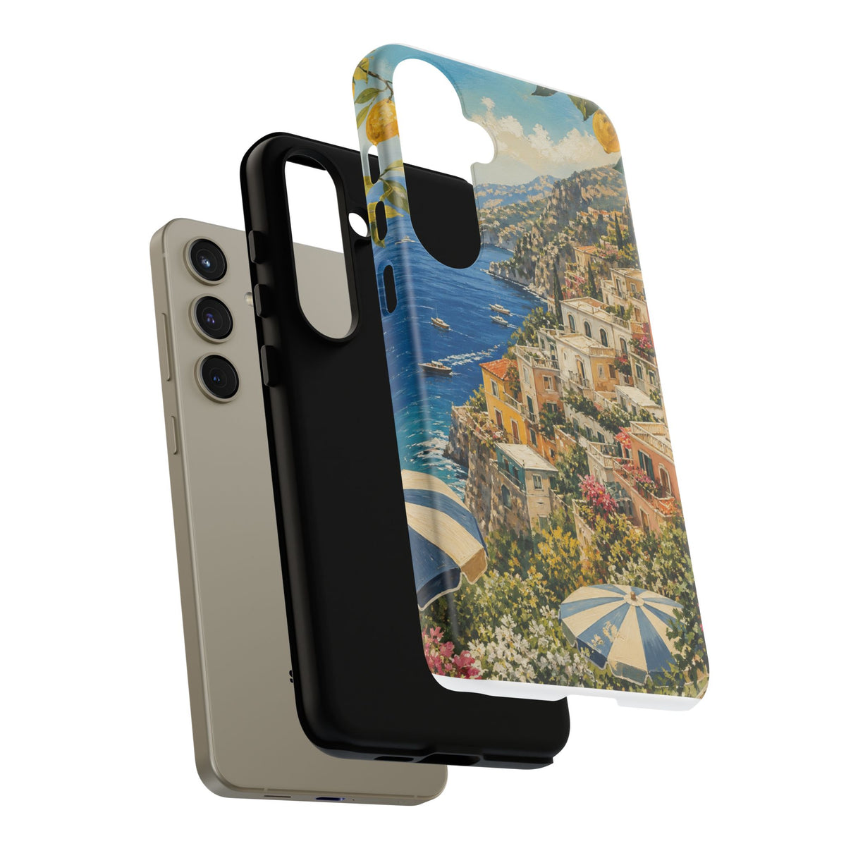 Amalfi Coast Phone Case, Coastal Travel Art, Tough Protective Case, Matte or Glossy