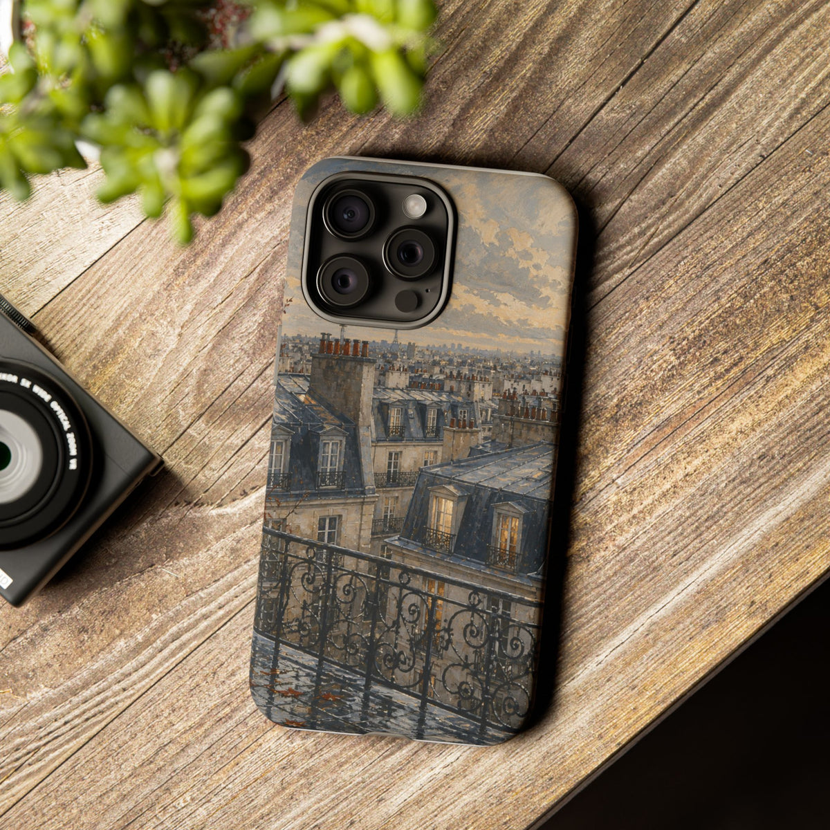 Paris Phone Case, Rooftop Travel Art, Tough Protective Case, Matte or Glossy