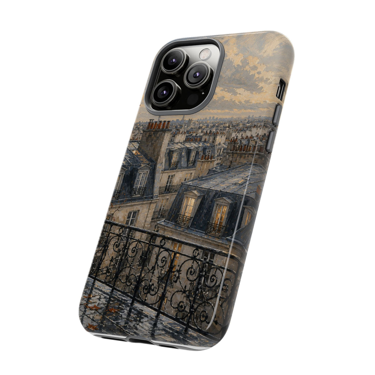 Paris Phone Case, Rooftop Travel Art, Tough Protective Case, Matte or Glossy