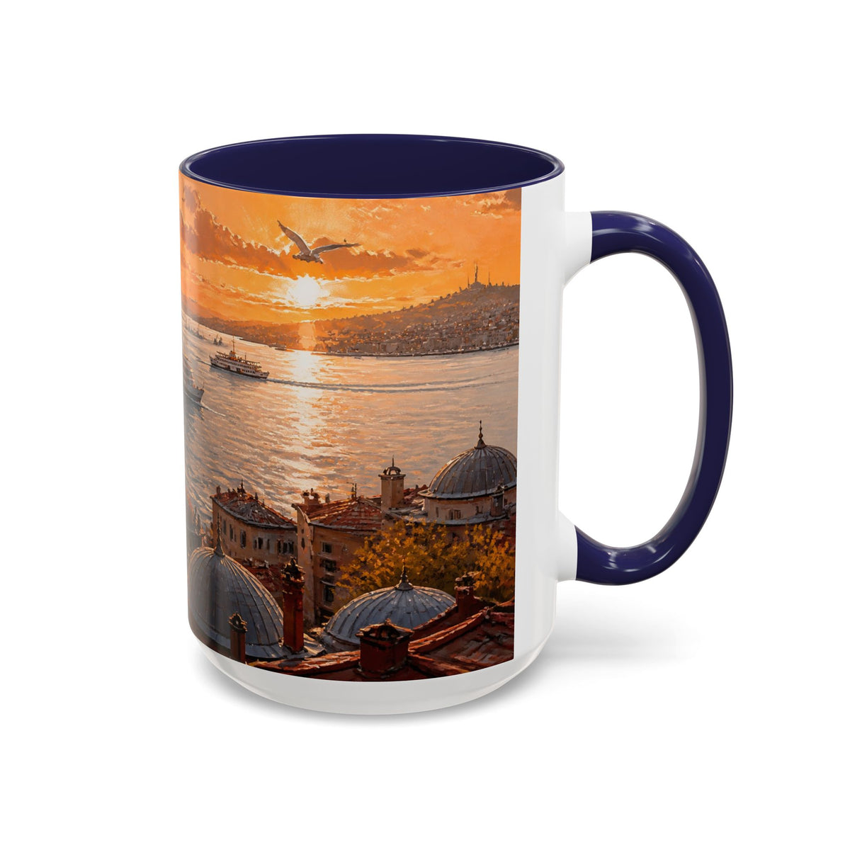 Istanbul Accent Coffee Mug, Scenic Travel Art, 11oz 15oz