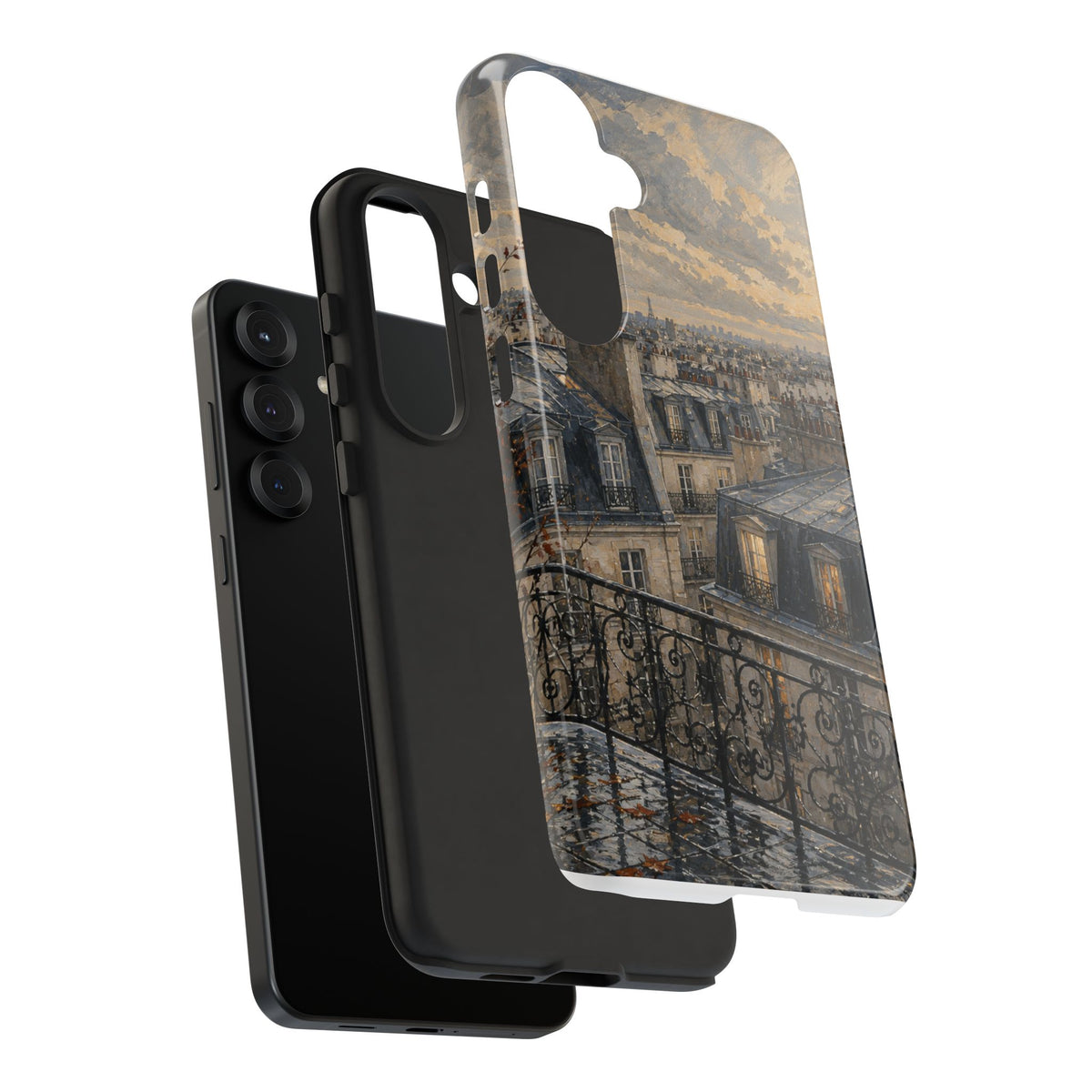 Paris Phone Case, Rooftop Travel Art, Tough Protective Case, Matte or Glossy