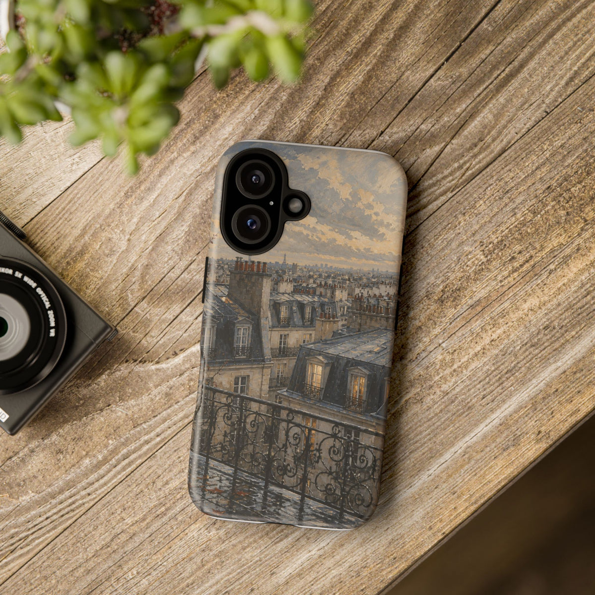 Paris Phone Case, Rooftop Travel Art, Tough Protective Case, Matte or Glossy