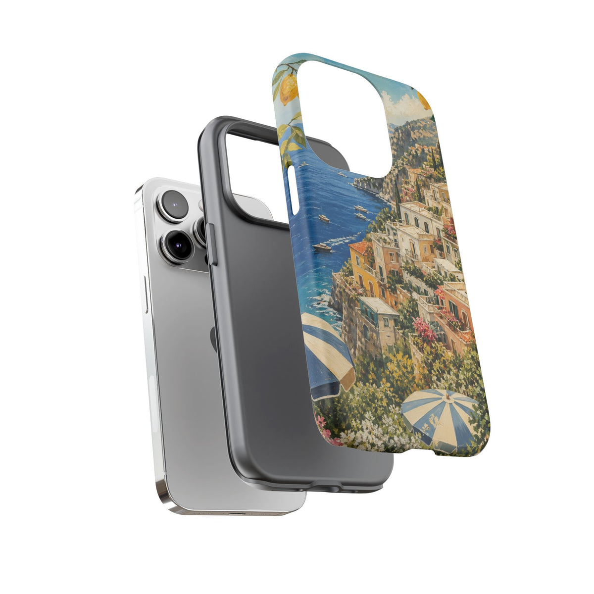 Amalfi Coast Phone Case, Coastal Travel Art, Tough Protective Case, Matte or Glossy