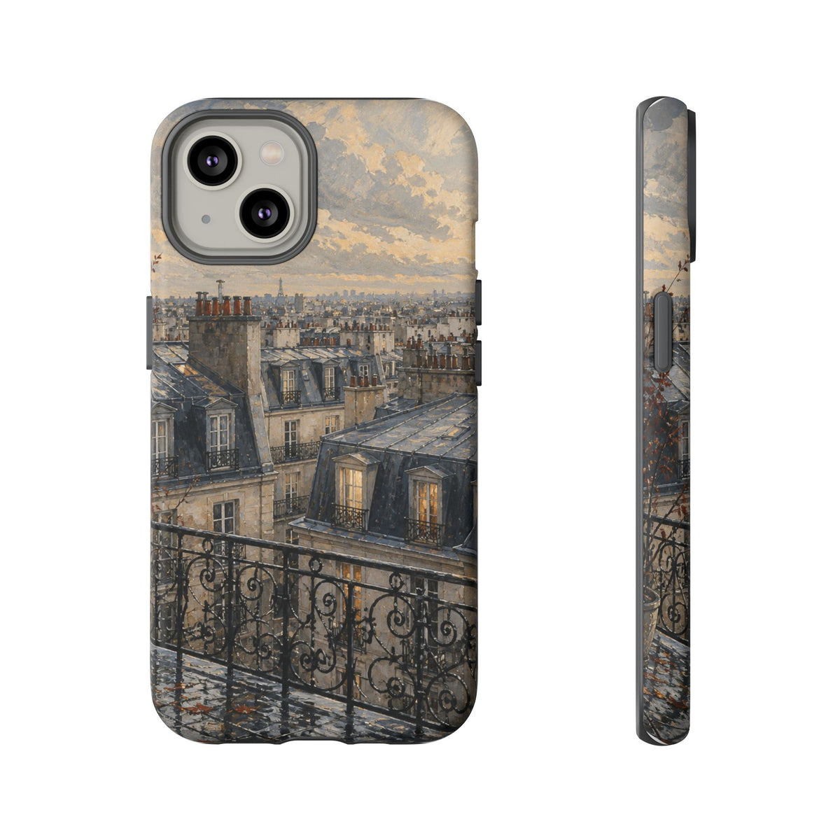 Paris Phone Case, Rooftop Travel Art, Tough Protective Case, Matte or Glossy