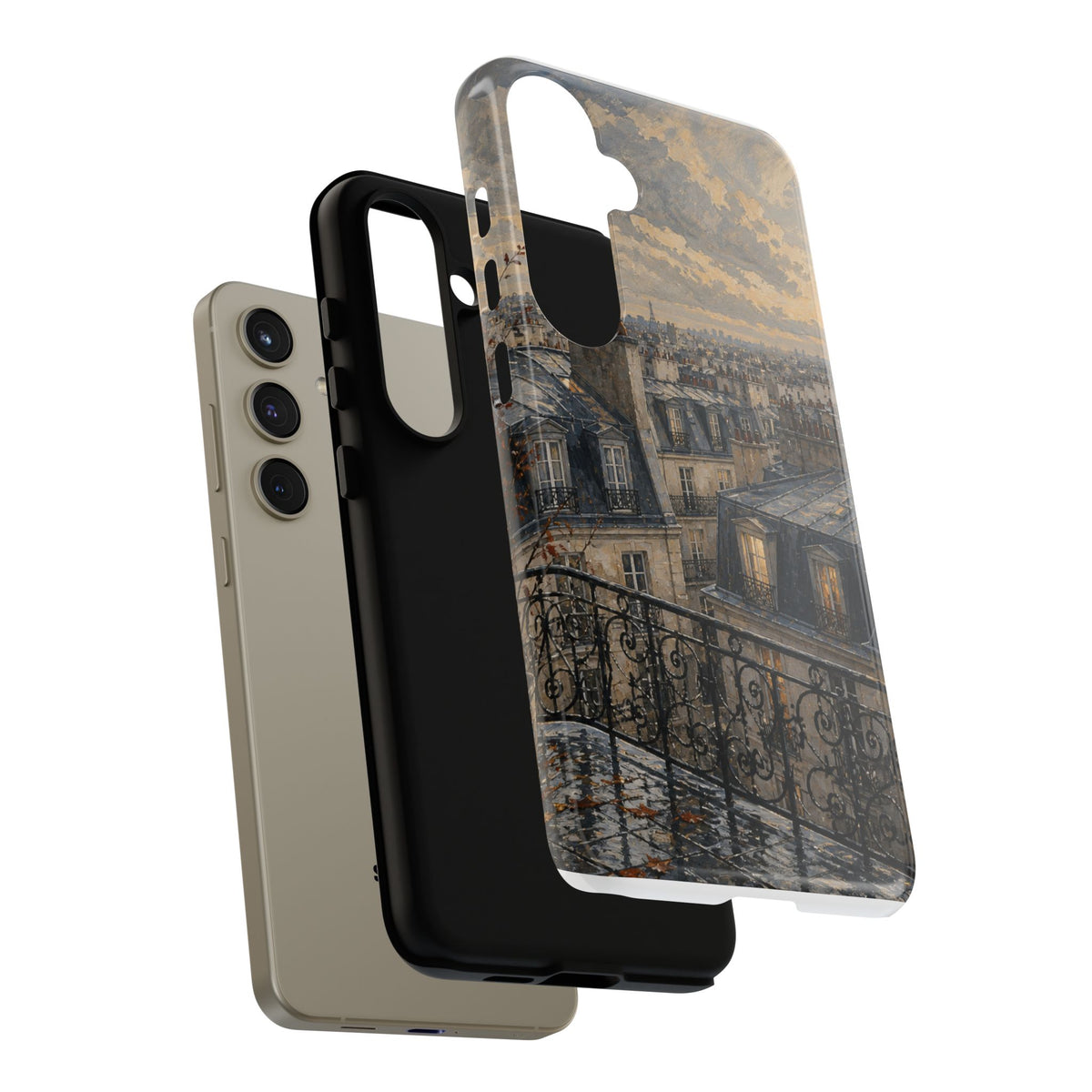 Paris Phone Case, Rooftop Travel Art, Tough Protective Case, Matte or Glossy