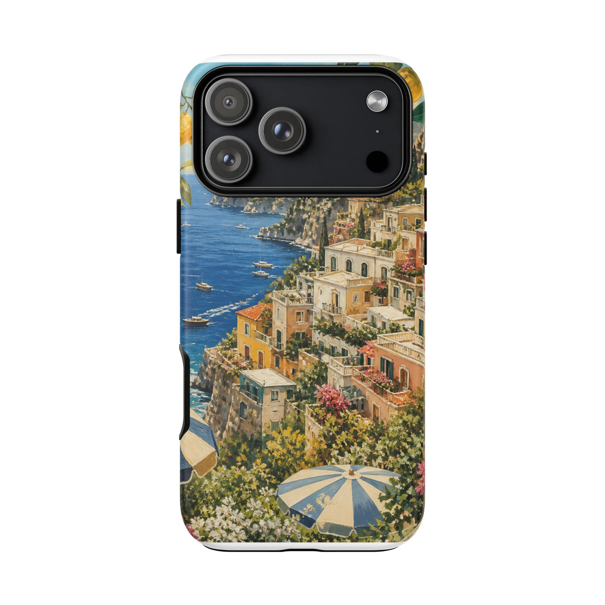 Amalfi Coast Phone Case, Coastal Travel Art, Tough Protective Case, Matte or Glossy