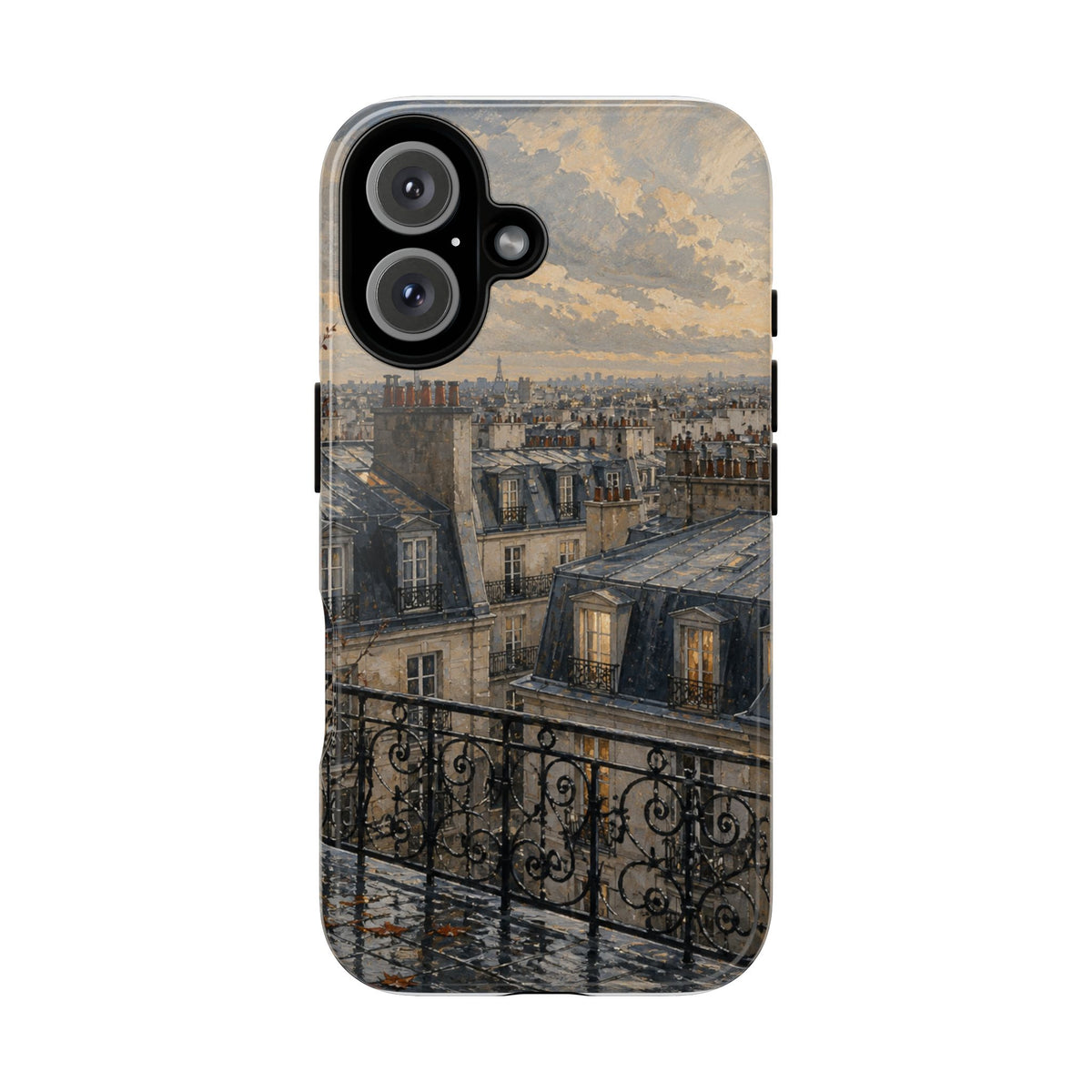 Paris Phone Case, Rooftop Travel Art, Tough Protective Case, Matte or Glossy