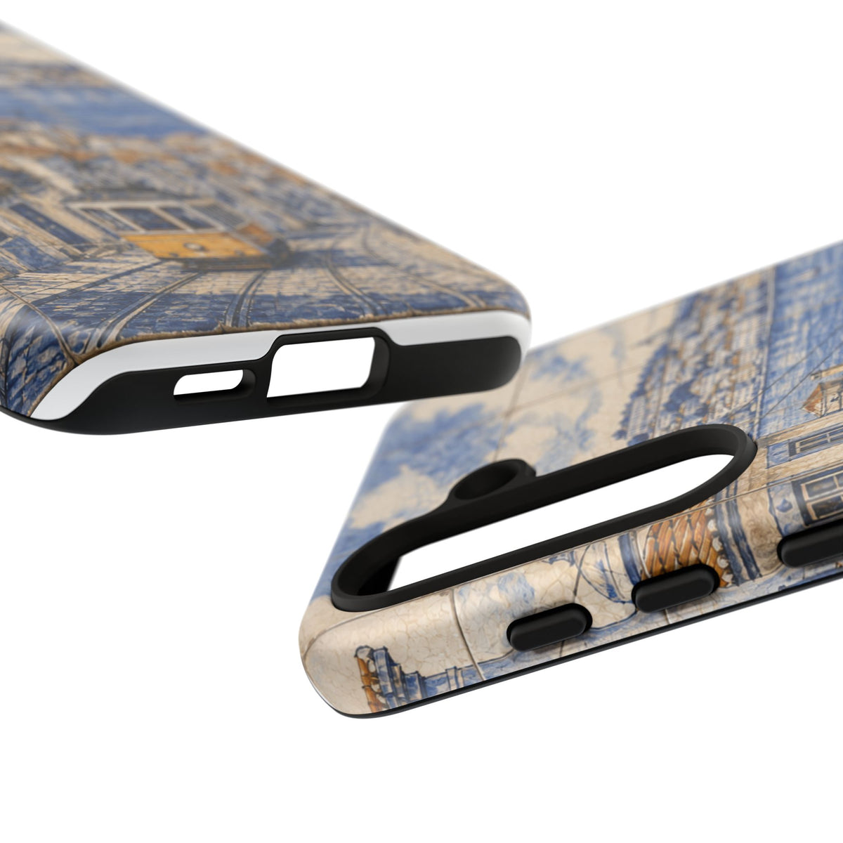Lisbon Phone Case, Azulejo-Look Travel Art, Tough Protective Case, Matte or Glossy