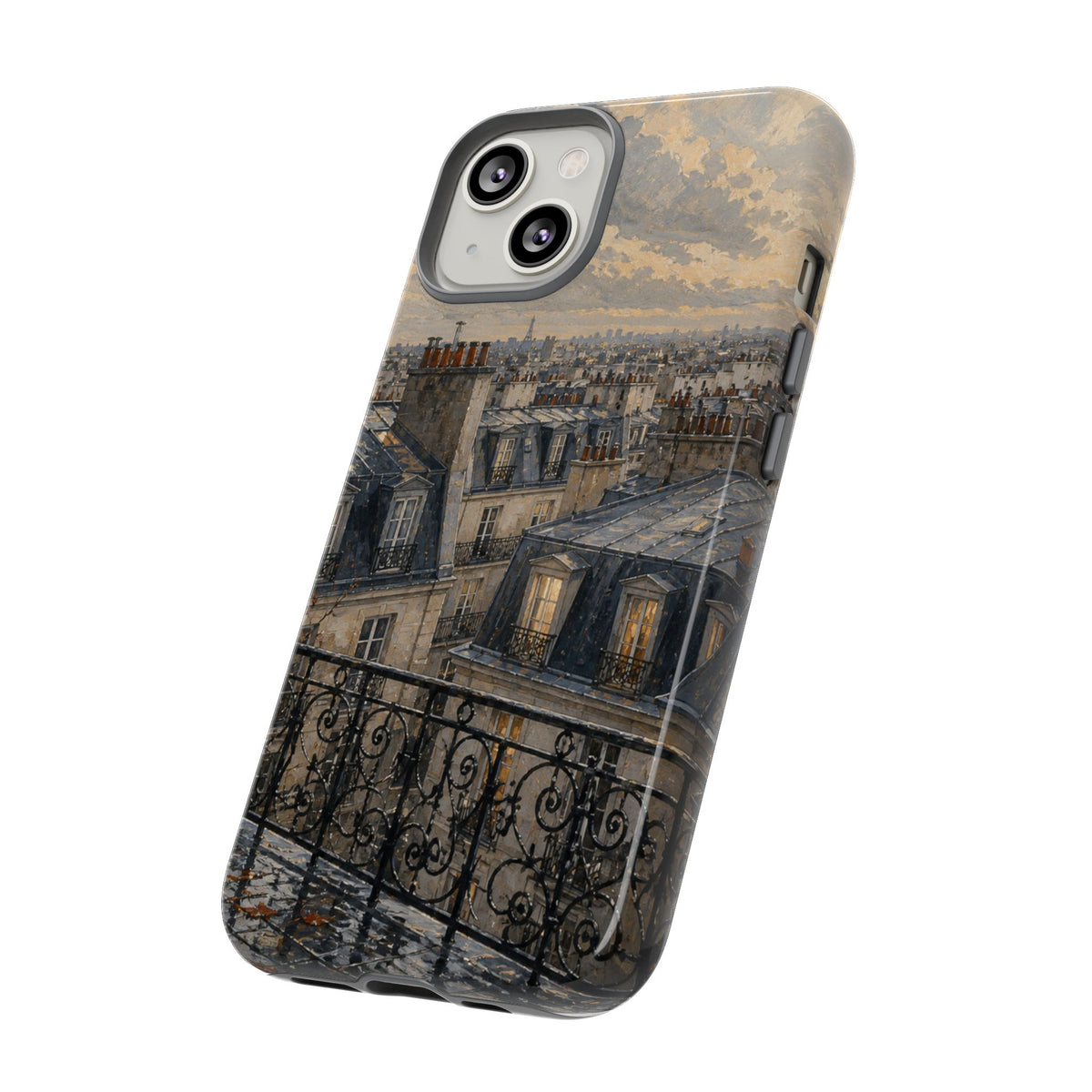 Paris Phone Case, Rooftop Travel Art, Tough Protective Case, Matte or Glossy