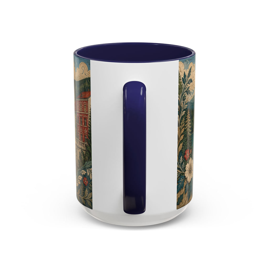 Bled & Ljubljana Accent Coffee Mug, Material-Look Travel Art, 11oz 15oz