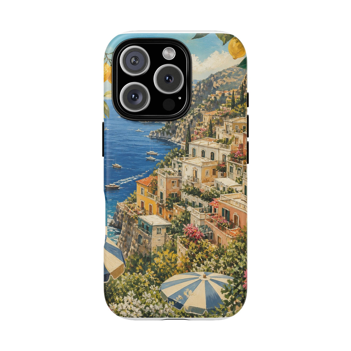 Amalfi Coast Phone Case, Coastal Travel Art, Tough Protective Case, Matte or Glossy