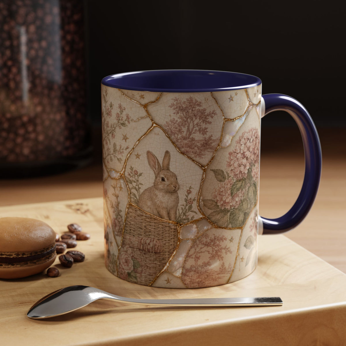 Kintsugi Coffee Mug, Mended Garden Ceramic Mug 11oz 15oz, Encouragement Gift, New Mom Gift, Postpartum Gift, Cottagecore Kitchen