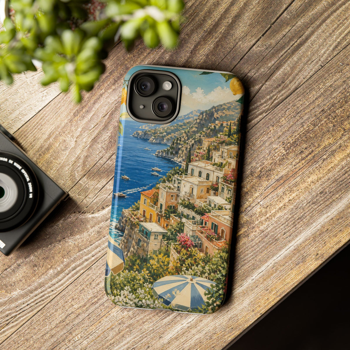 Amalfi Coast Phone Case, Coastal Travel Art, Tough Protective Case, Matte or Glossy