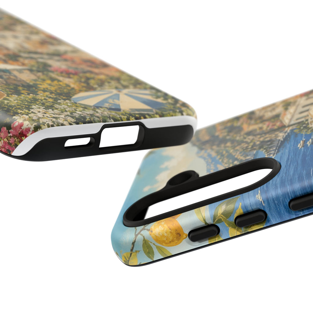 Amalfi Coast Phone Case, Coastal Travel Art, Tough Protective Case, Matte or Glossy