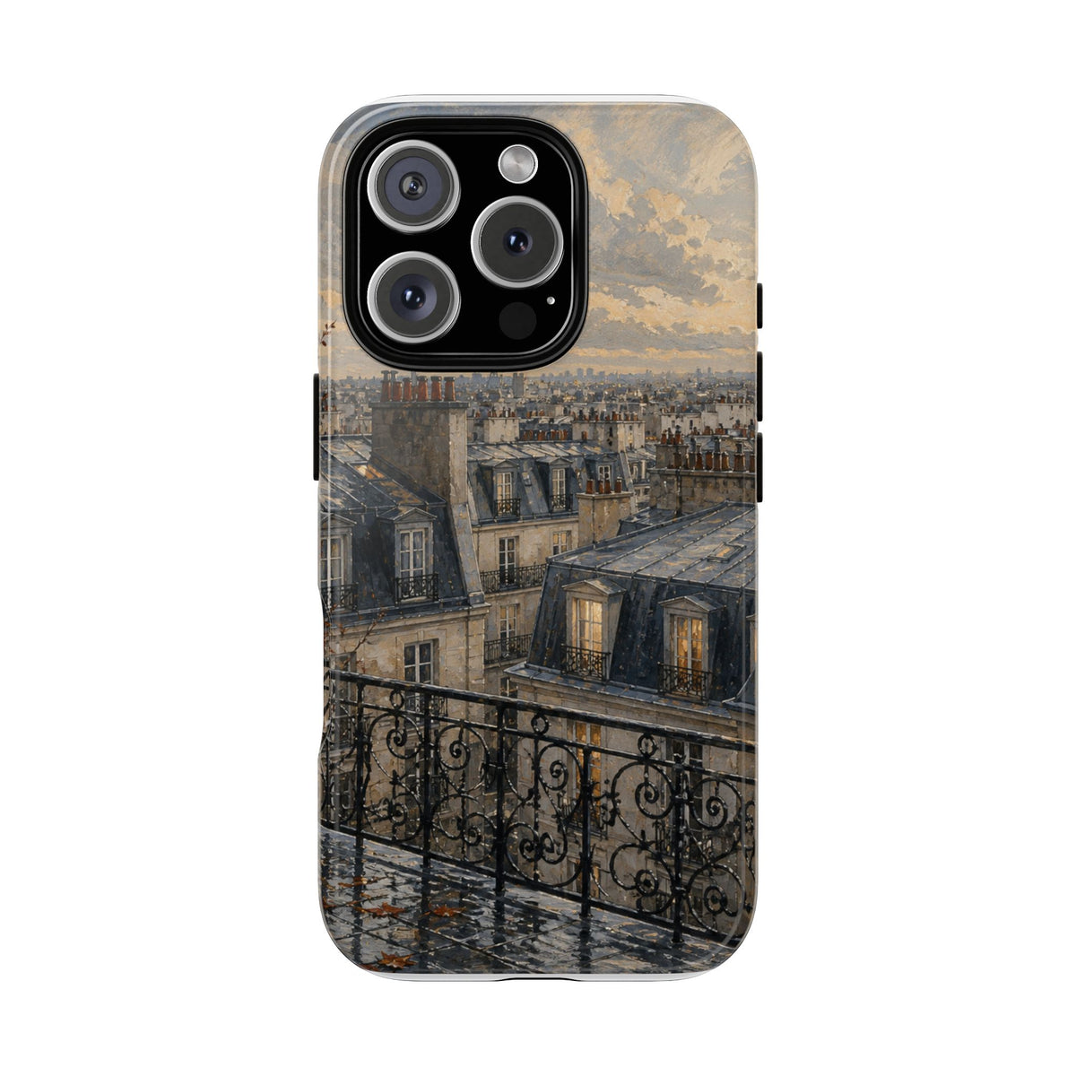 Paris Phone Case, Rooftop Travel Art, Tough Protective Case, Matte or Glossy