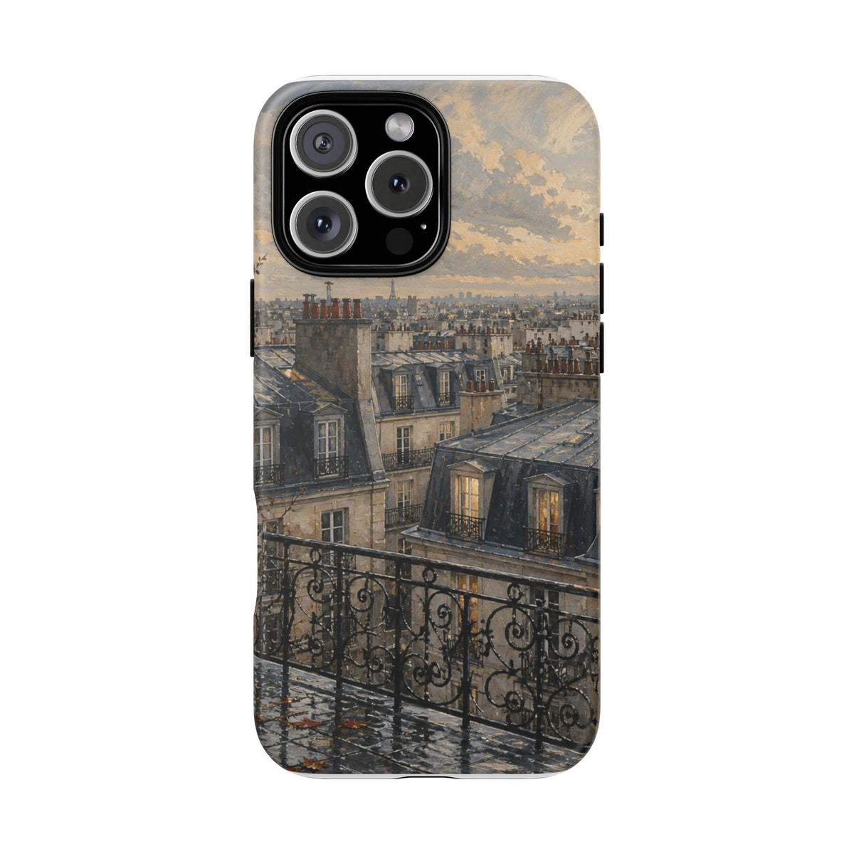 Paris Phone Case, Rooftop Travel Art, Tough Protective Case, Matte or Glossy