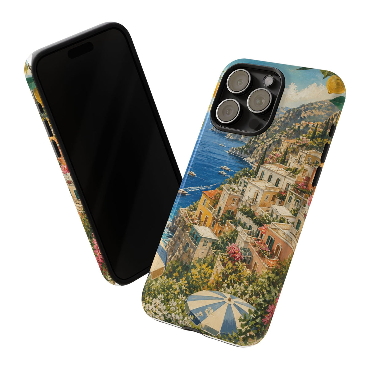 Amalfi Coast Phone Case, Coastal Travel Art, Tough Protective Case, Matte or Glossy