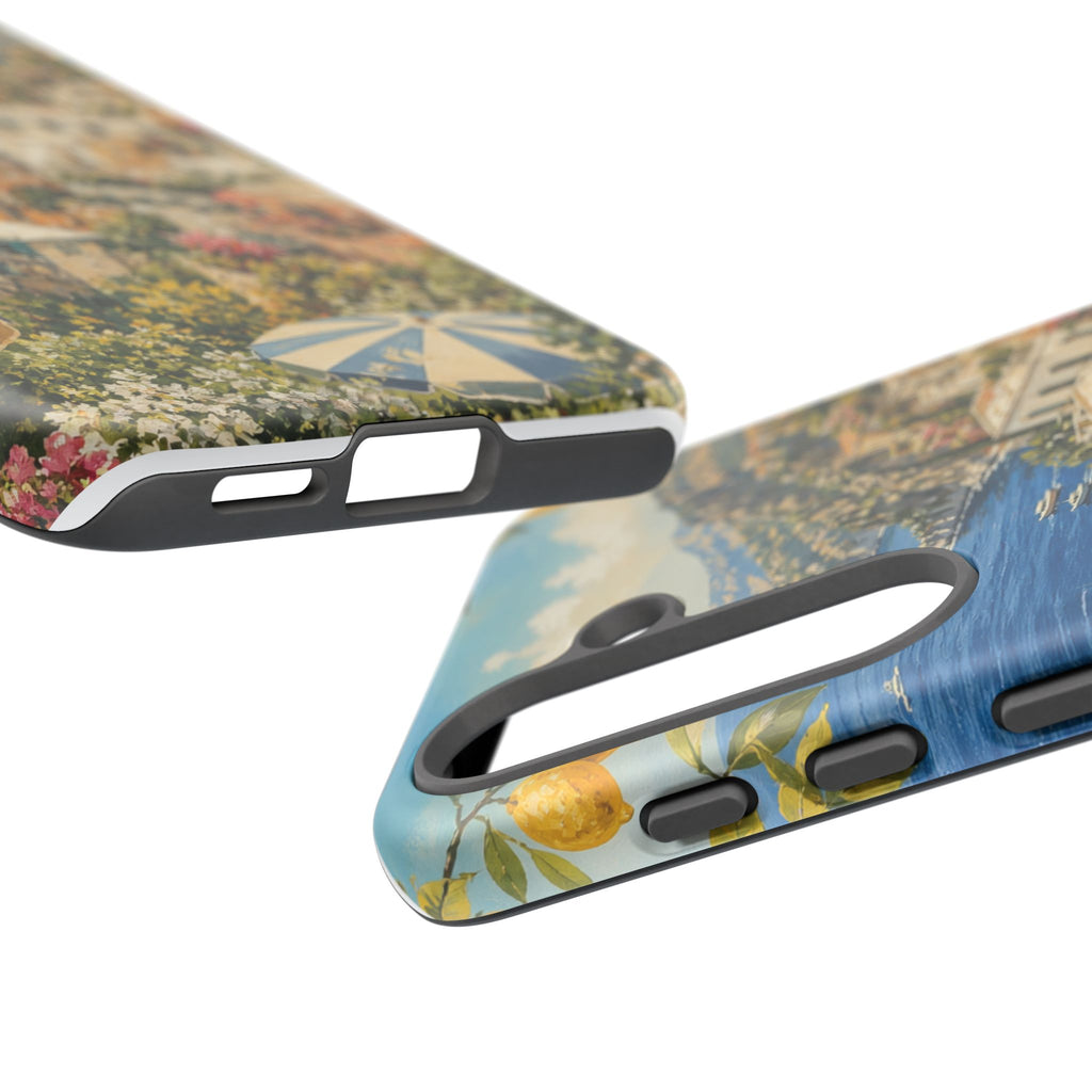 Amalfi Coast Phone Case, Coastal Travel Art, Tough Protective Case, Matte or Glossy