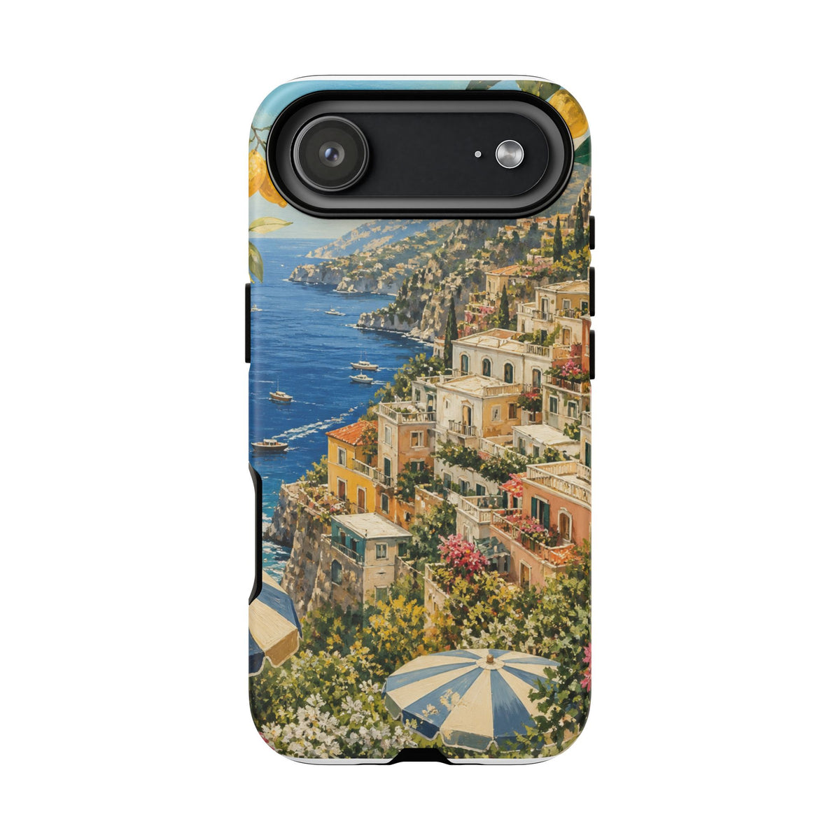 Amalfi Coast Phone Case, Coastal Travel Art, Tough Protective Case, Matte or Glossy