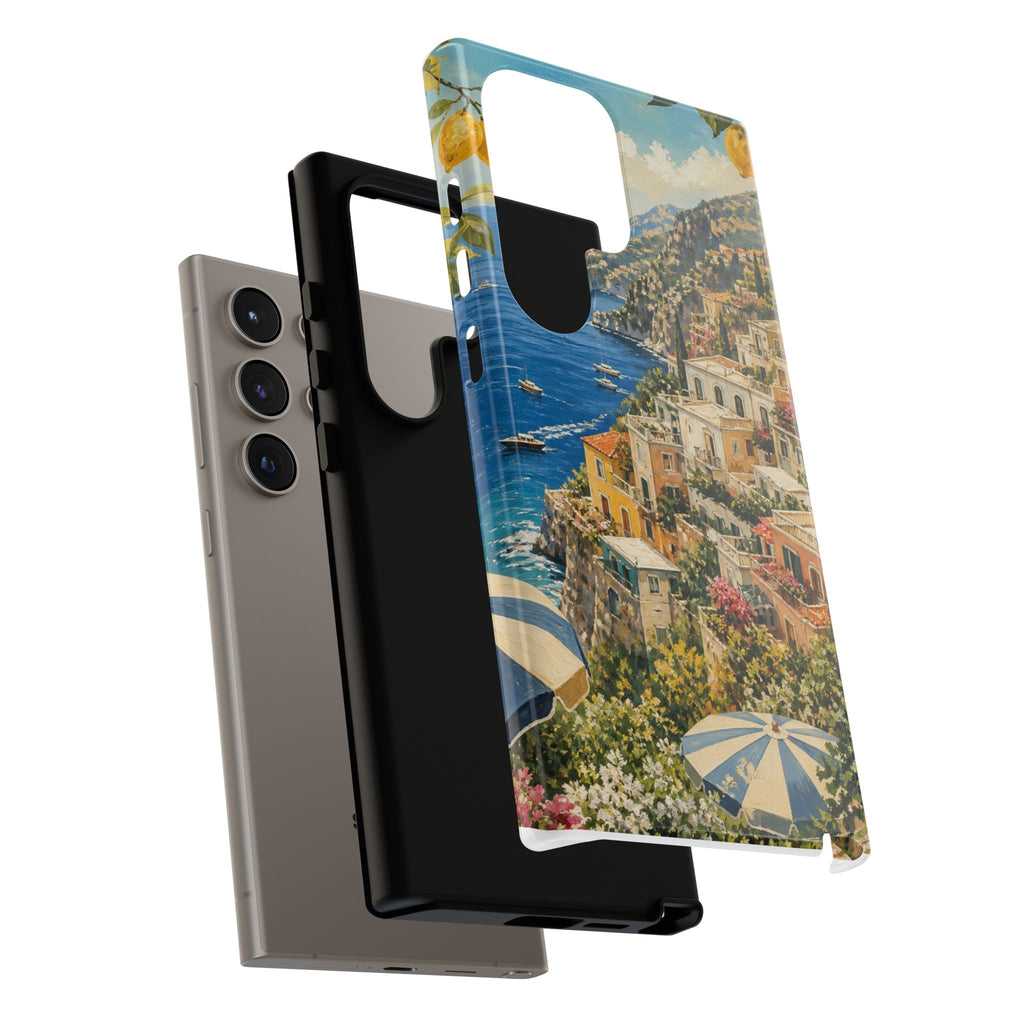 Amalfi Coast Phone Case, Coastal Travel Art, Tough Protective Case, Matte or Glossy