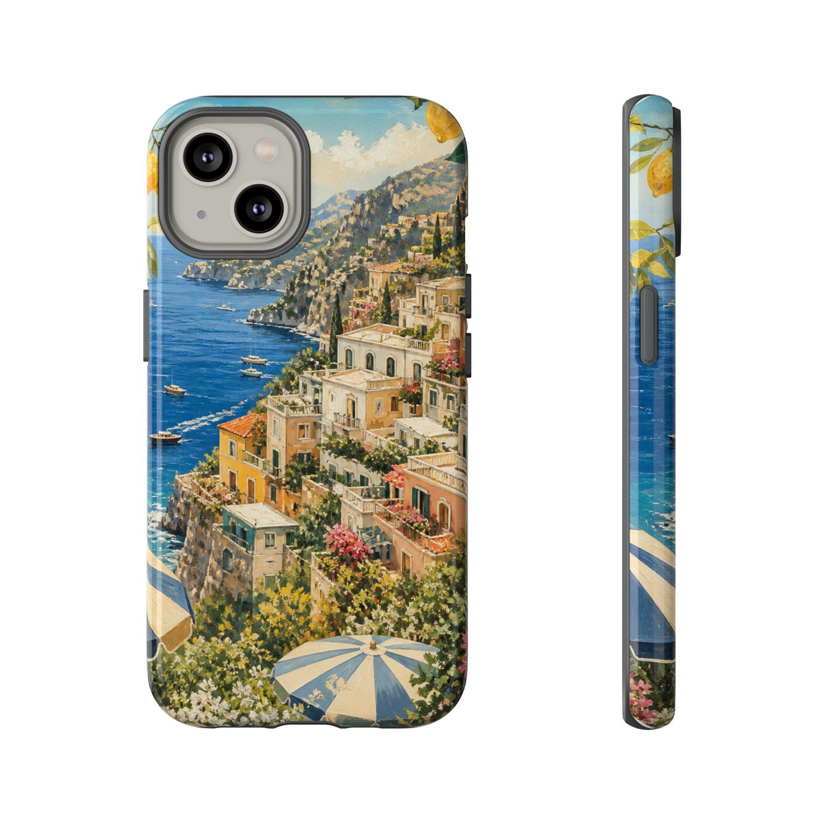 Amalfi Coast Phone Case, Coastal Travel Art, Tough Protective Case, Matte or Glossy