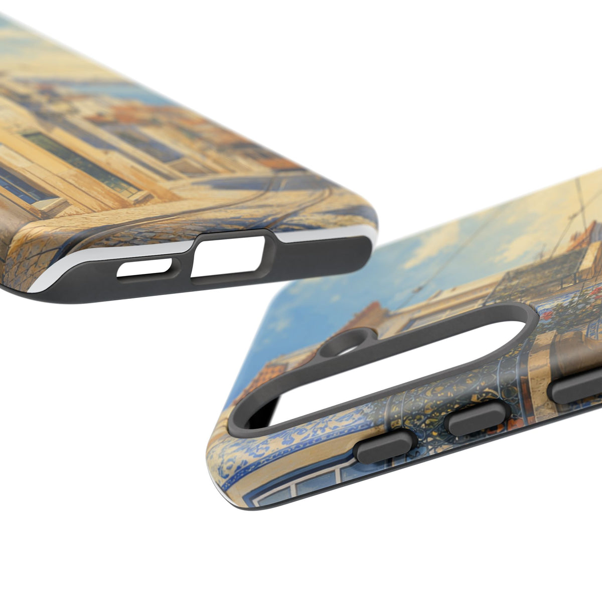 Lisbon Phone Case, Tram Street Travel Art, Tough Protective Case, Matte or Glossy