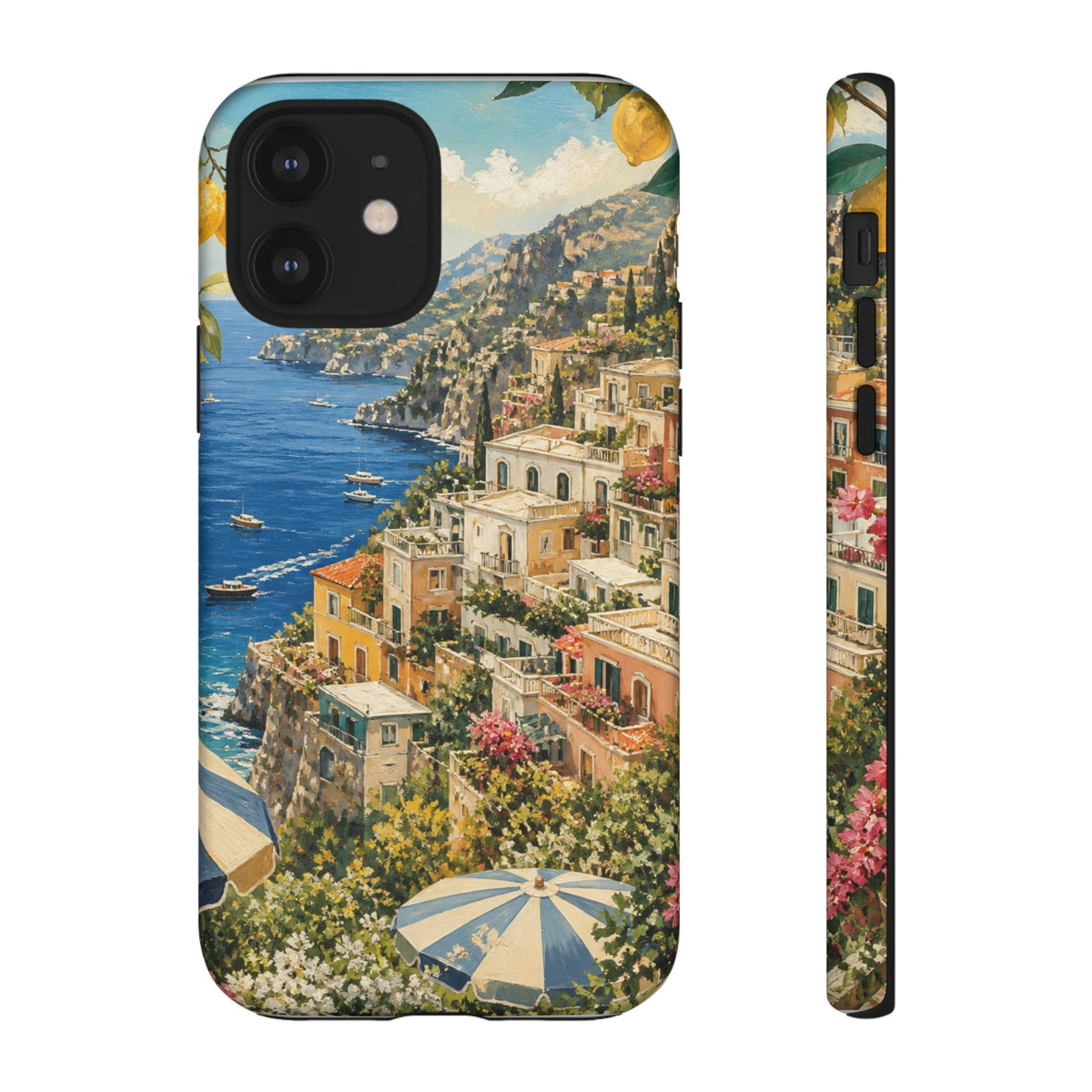 Amalfi Coast Phone Case, Coastal Travel Art, Tough Protective Case, Matte or Glossy