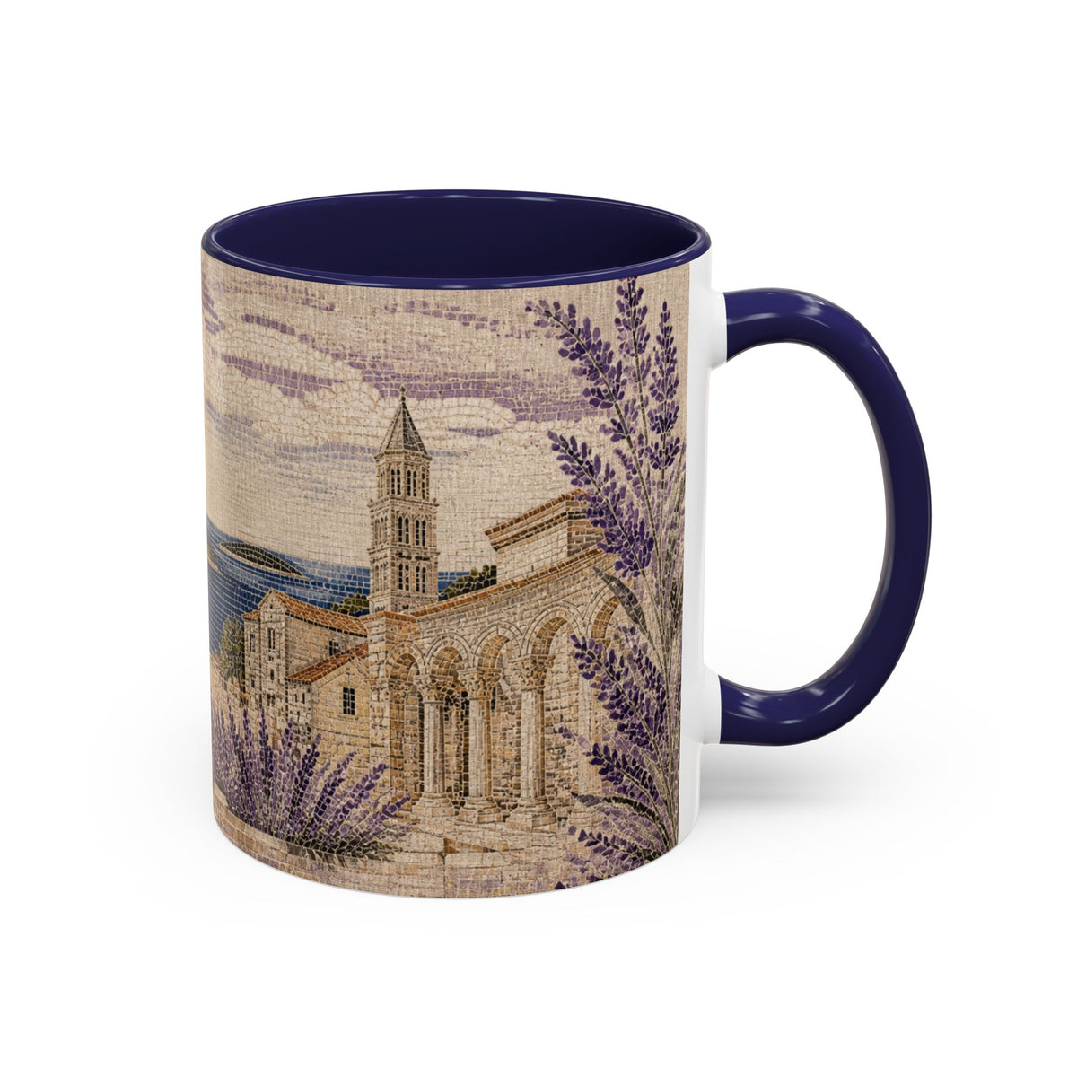 Hvar & Split Accent Coffee Mug, Material-Look Travel Art, 11oz 15oz