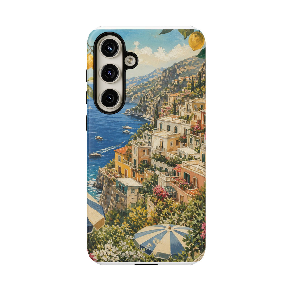 Amalfi Coast Phone Case, Coastal Travel Art, Tough Protective Case, Matte or Glossy