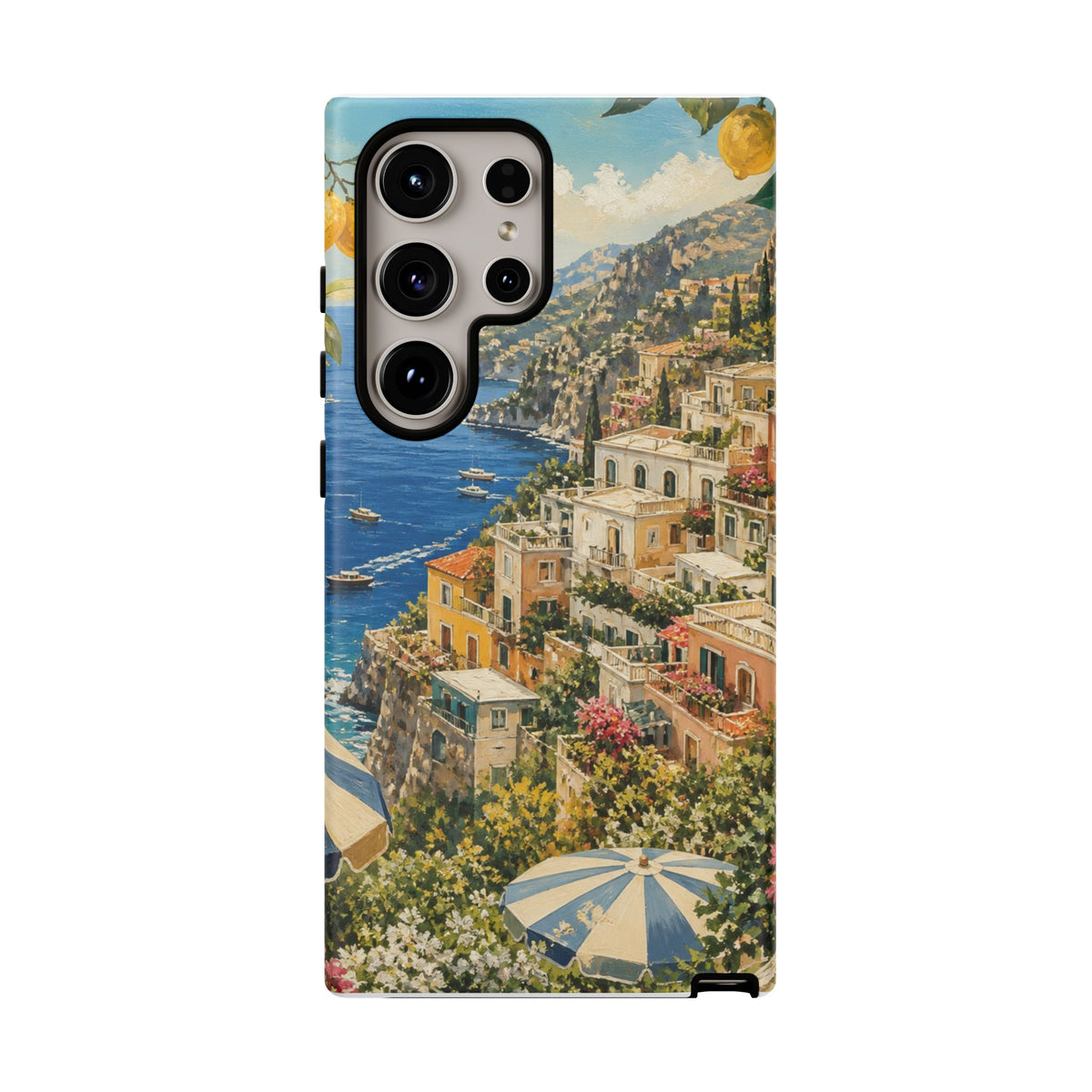 Amalfi Coast Phone Case, Coastal Travel Art, Tough Protective Case, Matte or Glossy
