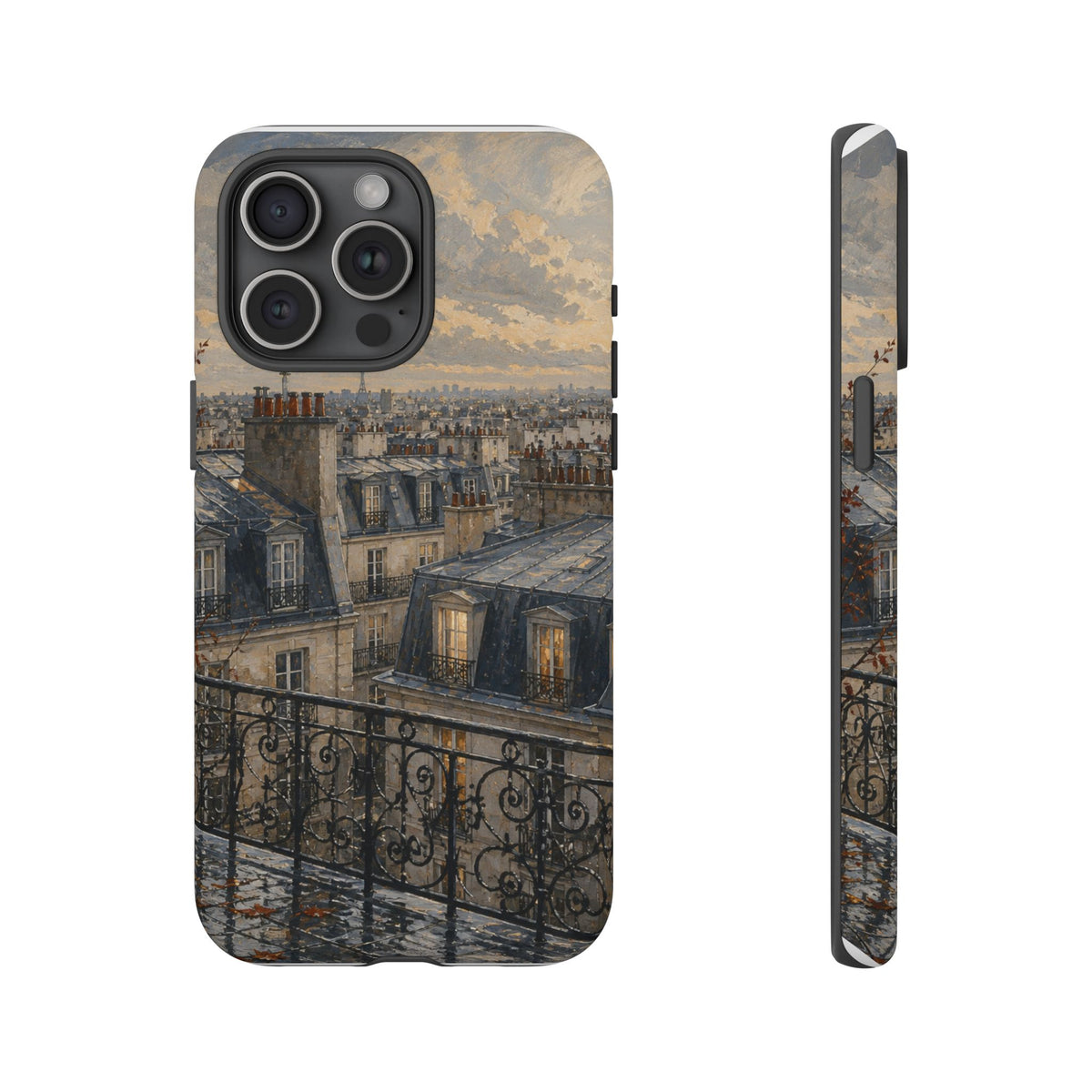 Paris Phone Case, Rooftop Travel Art, Tough Protective Case, Matte or Glossy