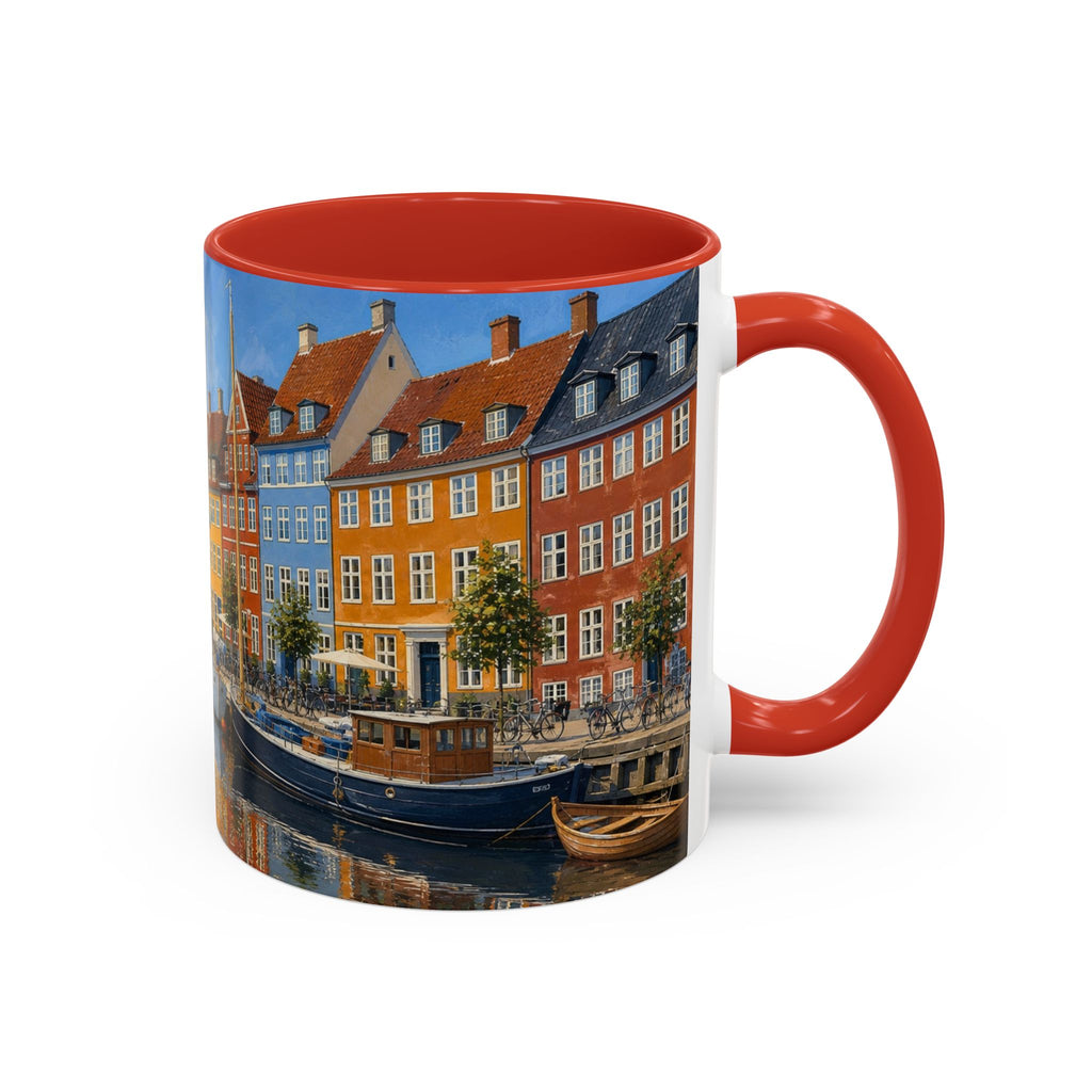 Copenhagen Accent Coffee Mug, Scenic Travel Art, 11oz 15oz