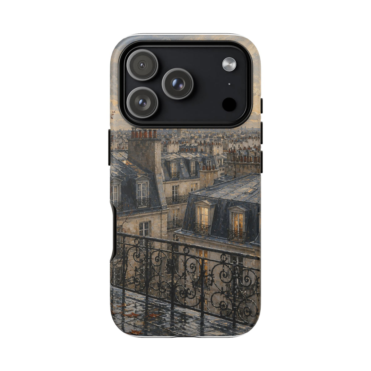 Paris Phone Case, Rooftop Travel Art, Tough Protective Case, Matte or Glossy