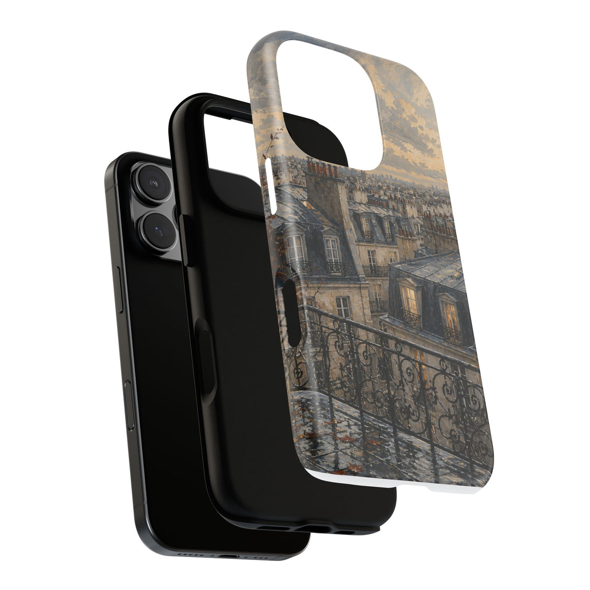 Paris Phone Case, Rooftop Travel Art, Tough Protective Case, Matte or Glossy
