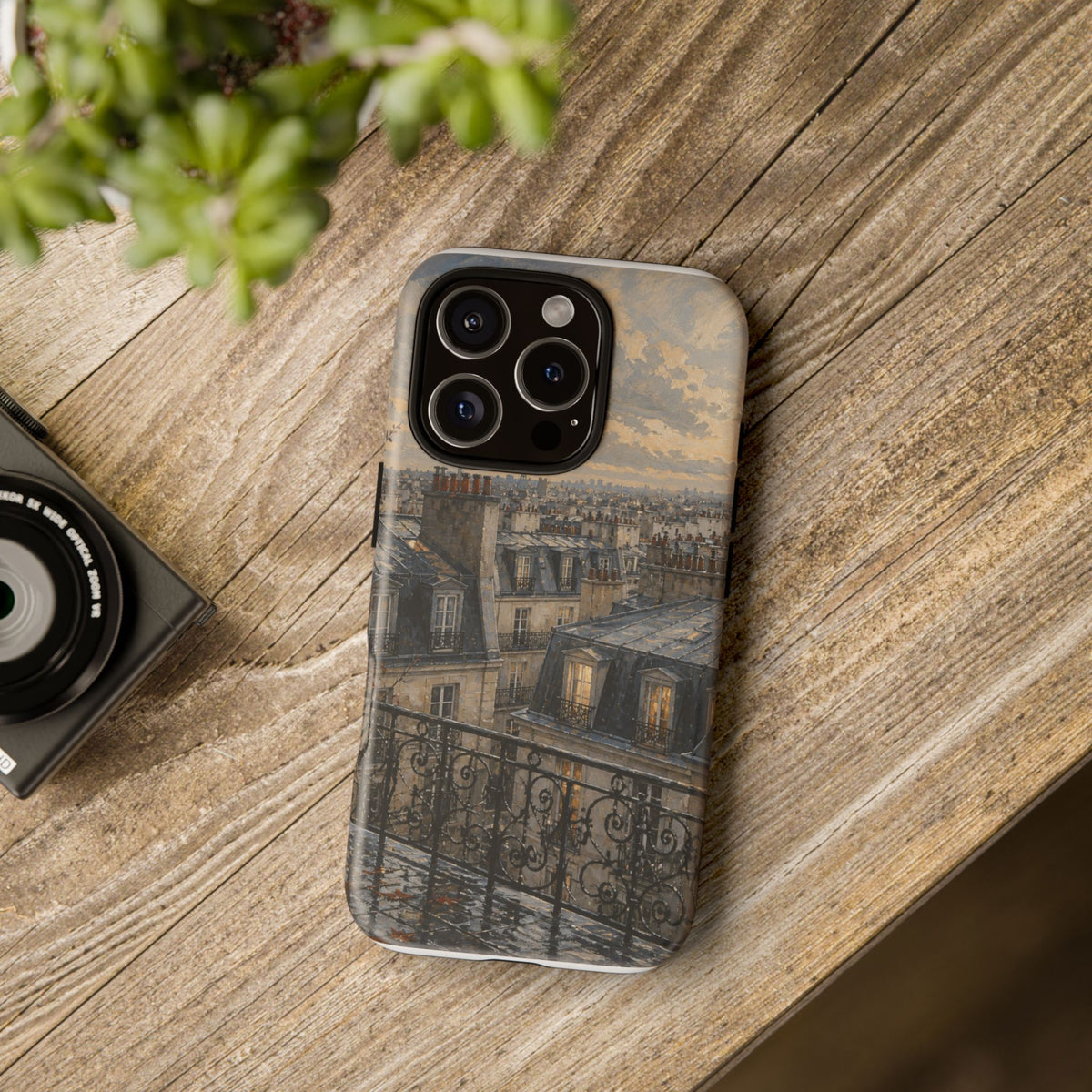 Paris Phone Case, Rooftop Travel Art, Tough Protective Case, Matte or Glossy