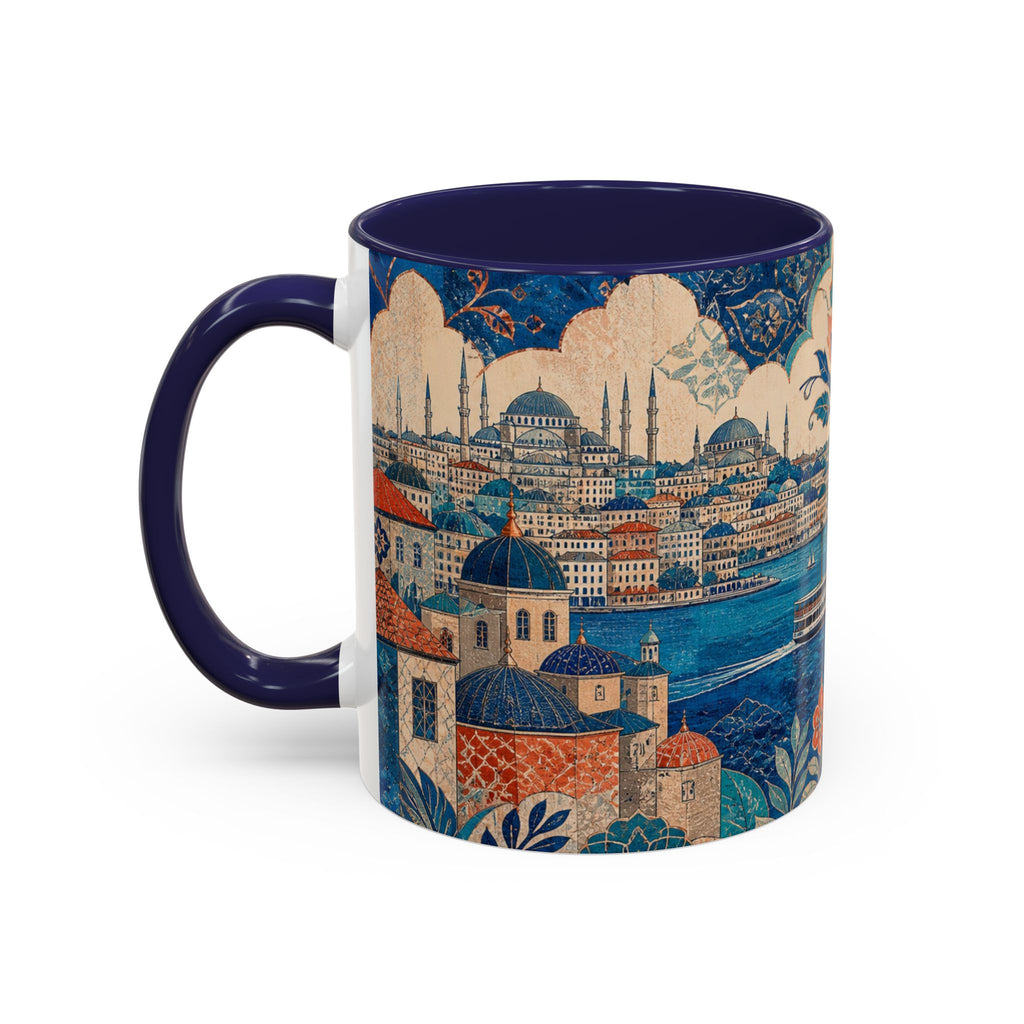 Istanbul Accent Coffee Mug, Material-Look Travel Art, 11oz 15oz