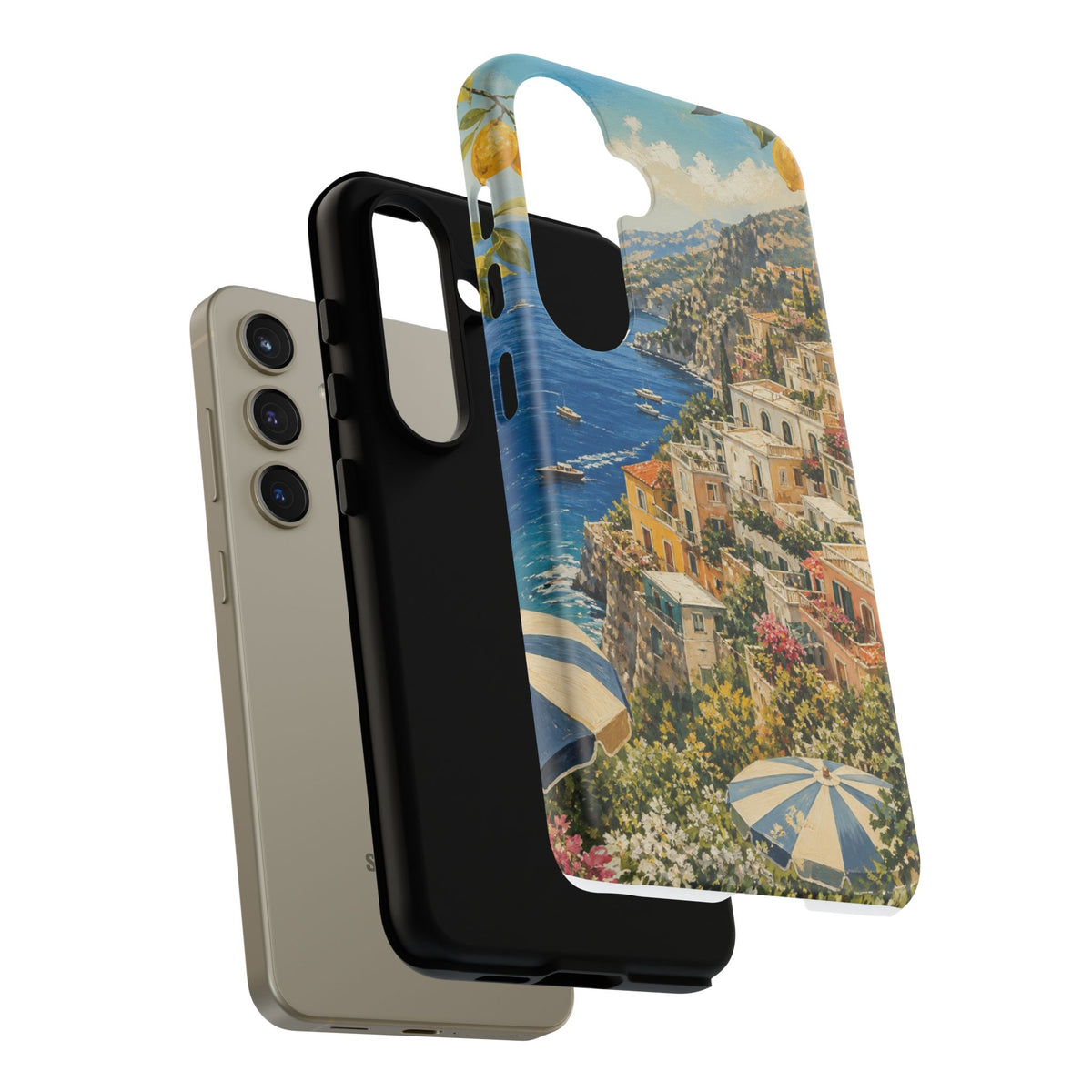 Amalfi Coast Phone Case, Coastal Travel Art, Tough Protective Case, Matte or Glossy