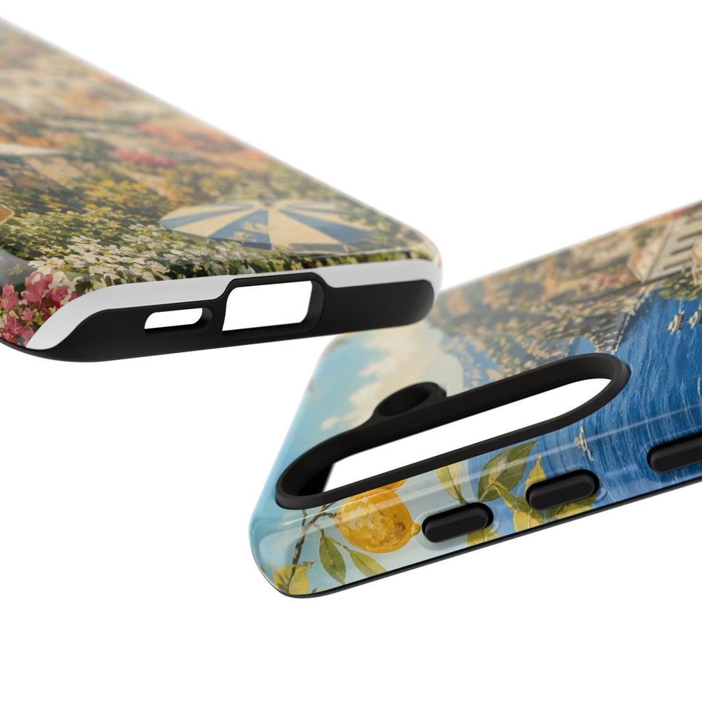 Amalfi Coast Phone Case, Coastal Travel Art, Tough Protective Case, Matte or Glossy