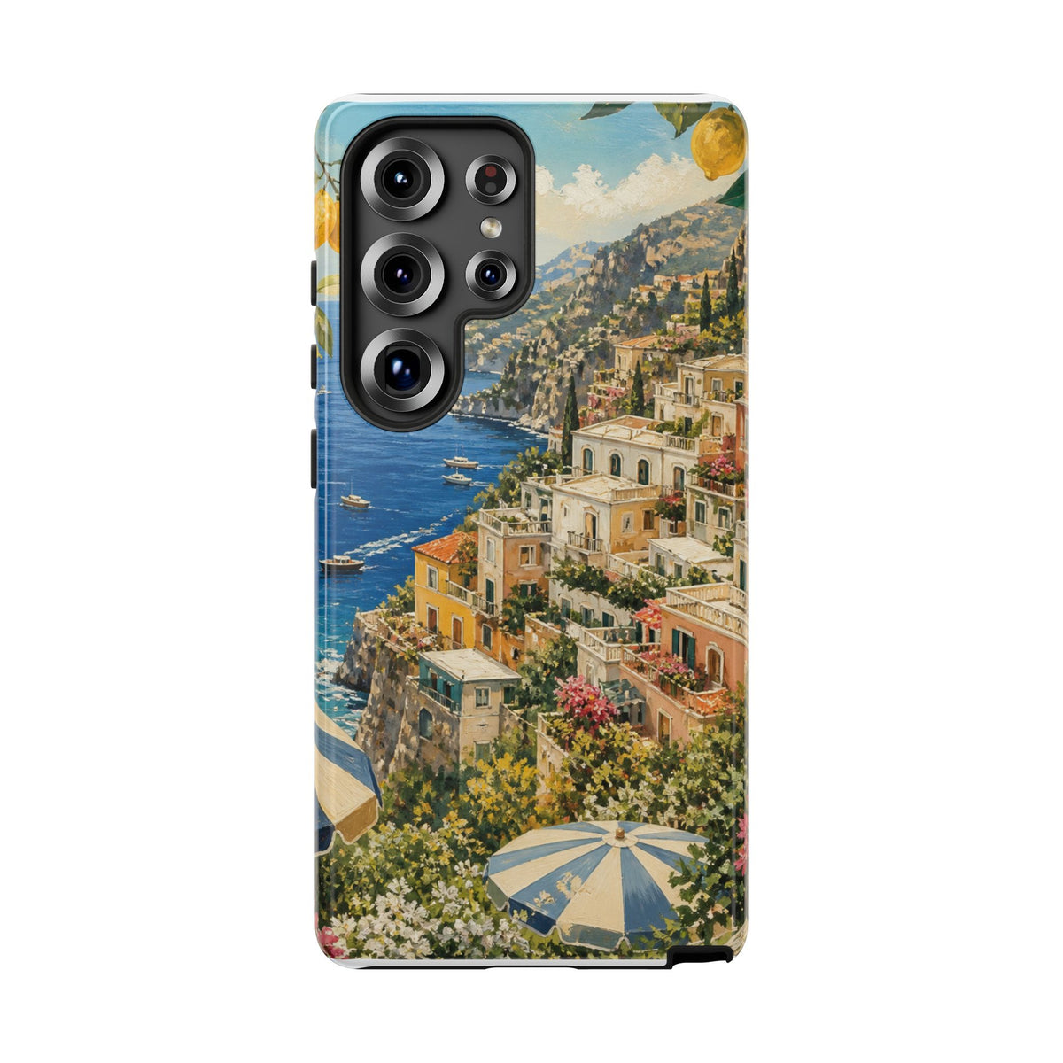 Amalfi Coast Phone Case, Coastal Travel Art, Tough Protective Case, Matte or Glossy