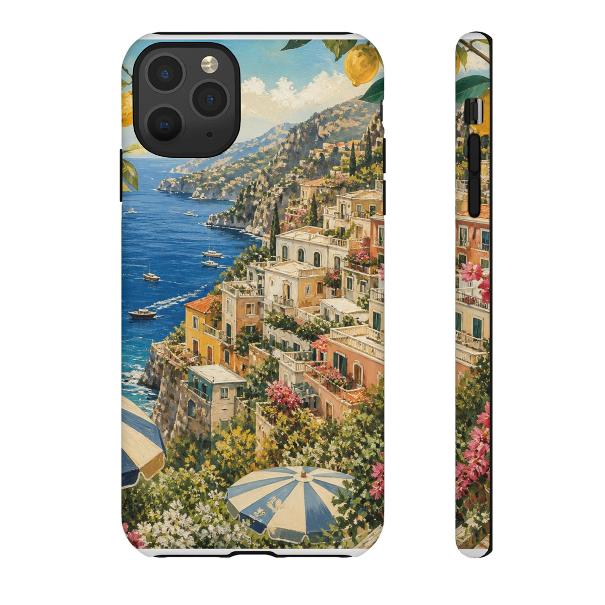 Amalfi Coast Phone Case, Coastal Travel Art, Tough Protective Case, Matte or Glossy
