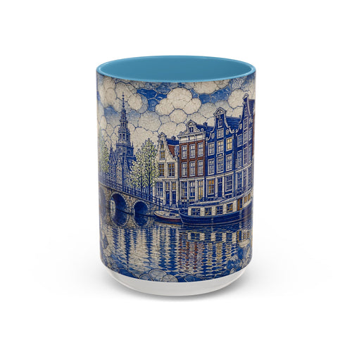 Amsterdam Accent Coffee Mug, Material-Look Travel Art, 11oz 15oz
