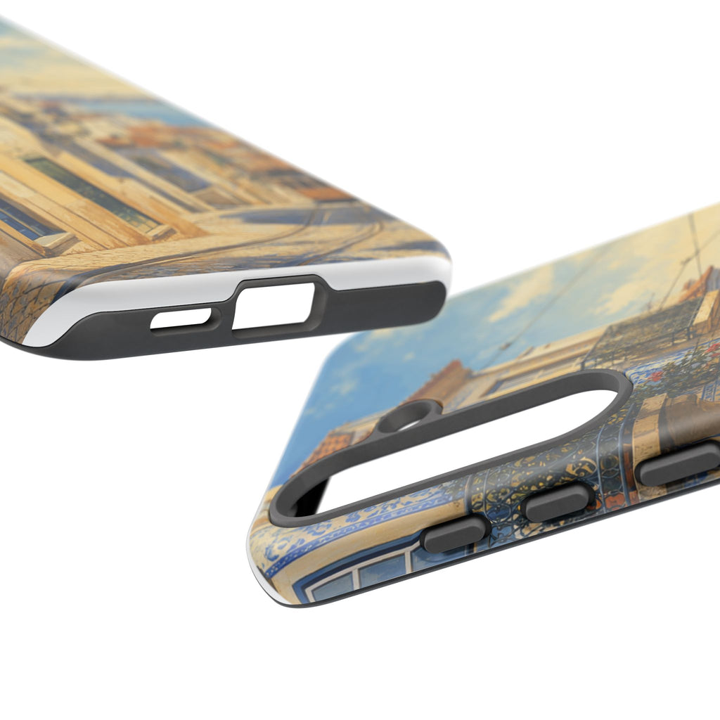 Lisbon Phone Case, Tram Street Travel Art, Tough Protective Case, Matte or Glossy