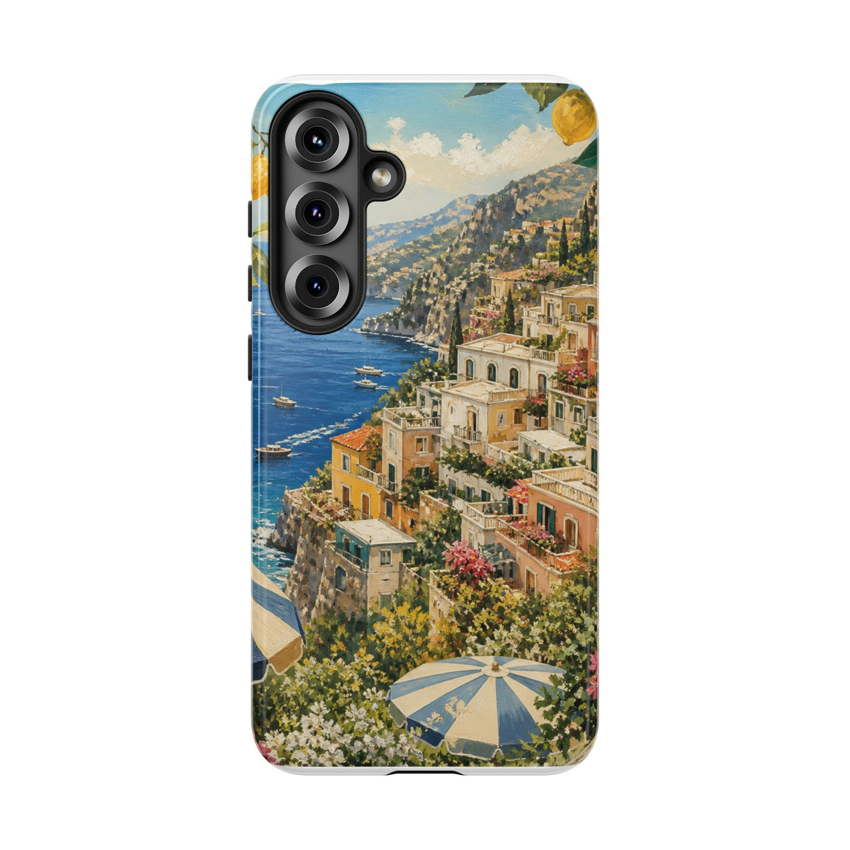 Amalfi Coast Phone Case, Coastal Travel Art, Tough Protective Case, Matte or Glossy