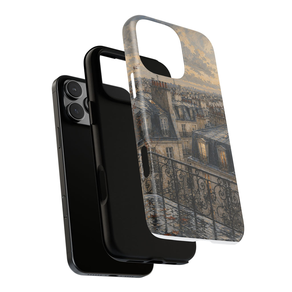Paris Phone Case, Rooftop Travel Art, Tough Protective Case, Matte or Glossy